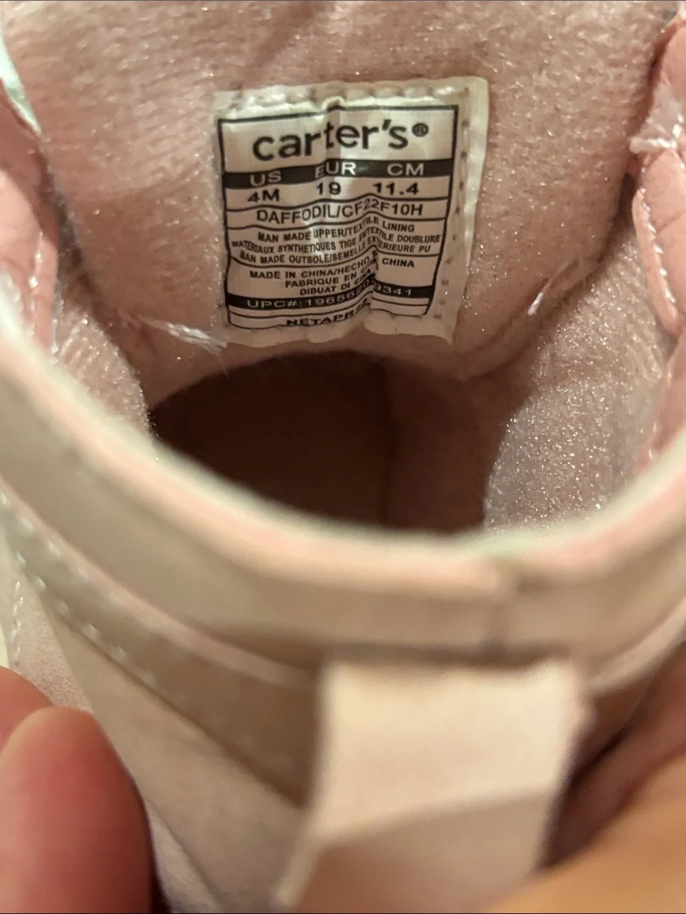 Carter's Blush Pink Floral Lace-Up Toddler Boots